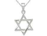 Sterling Silver Star of David Pendant Necklace with Chain